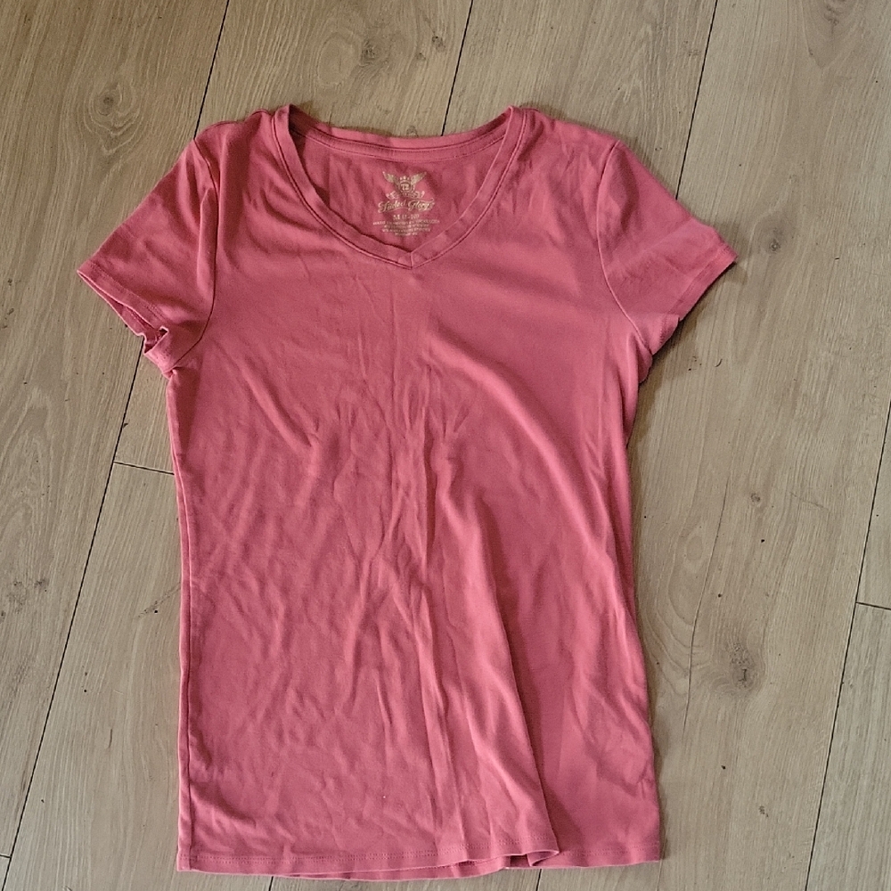 Faded Glory Fitted Pink Short Sleeve Tee